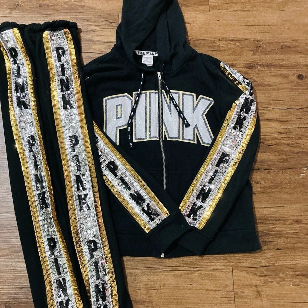 VS PINK MEGA BLING RARE OUTFIT SET S